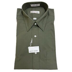 PIERRE CARDIN Men's Size 16 32/33 Long Sleeve Regular Fit Button Front Shirt NWT